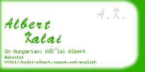 albert kalai business card